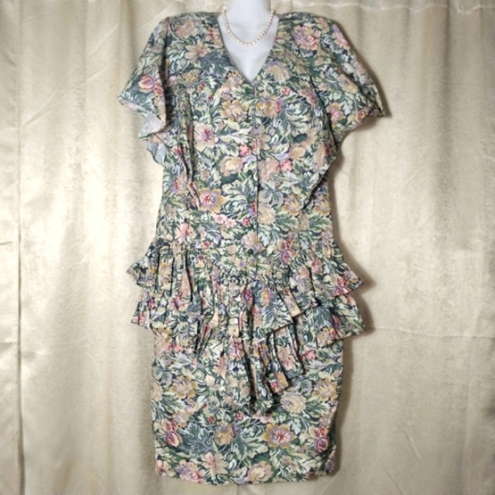 Vintage Andrea Mitchell Floral Dress Vintage Floral Dress Vintage Dress